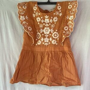 Savanna Jane Orange Floral Blouse